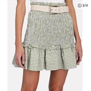 Veronica Beard Aloya Smocked Skirt